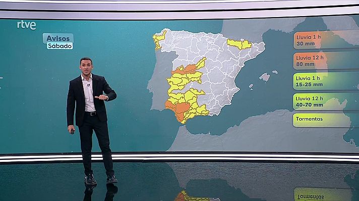 El tiempo - Temperaturas en descenso en la mayor parte del país, aumentos en el Ebro y fachada oriental peninsular