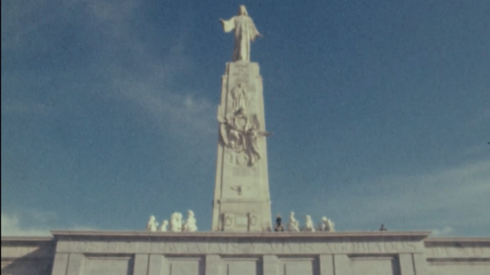 Fue noticia en el Archivo de RTVE - Franco inaugura en 1965 el nuevo monumento en el Cerro de los Ángeles: primera grabación en color de TVE