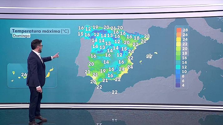El tiempo - Precipitaciones fuertes y persistentes acompañadas de tormenta en Alborán, oeste de Galicia y Baleares