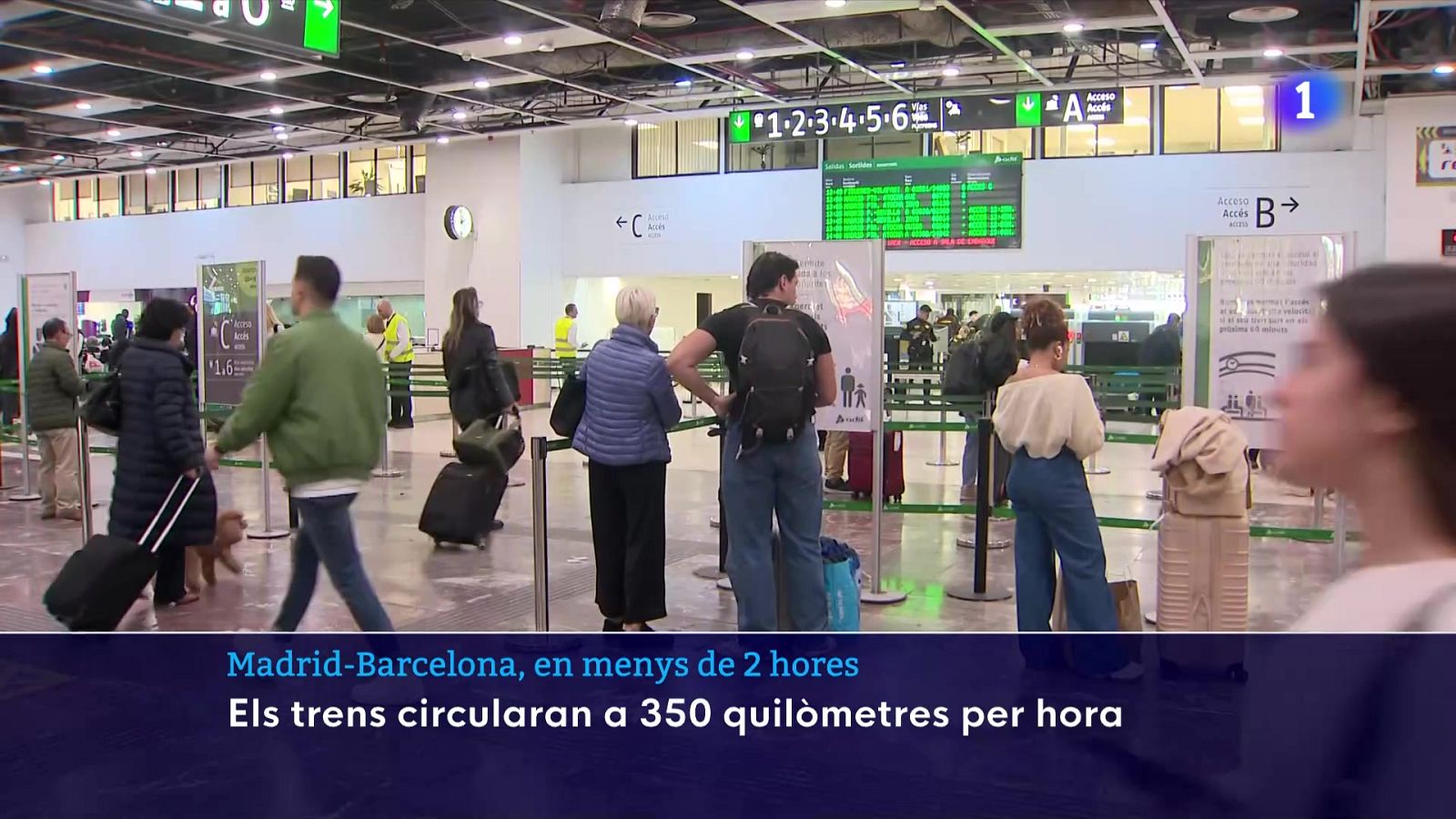 L'AVE Barcelona-Madrid durarà "menys de dues hores" i "arribarà als 350 km/h" - L'Informatiu | Veure