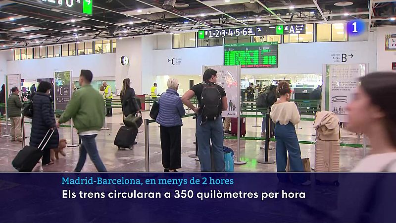 L'AVE Barcelona-Madrid durarà "menys de dues hores" i "arribarà als 350 km/h" - L'Informatiu | Veure