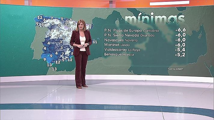 El tiempo - Acumulados significativos de nieve en montañas del norte a últimas horas