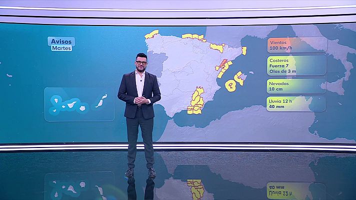 El tiempo - Precipitaciones en el oeste de Galicia y en el Pirineo