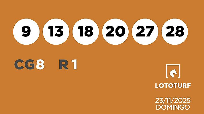 SELAE - Sorteo de Lotería Lototurf: 23/11/2025