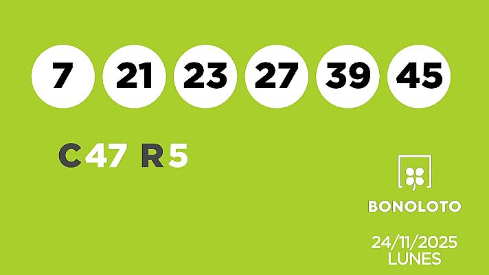 SELAE - Sorteo de la Lotería Bonoloto del 24/11/2025