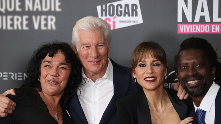 Telediario 2 - Richard Gere presenta en Madrid un corto documental sobre las personas sin hogar