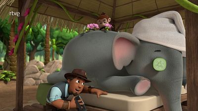 La patrulla salva un spa de elefantes