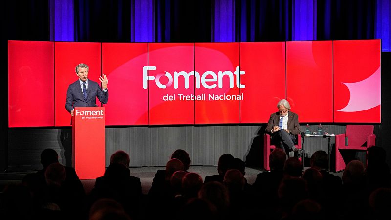Feijóo pide a los empresarios catalanes que convenzan a Junts para facilitar una moción de censura