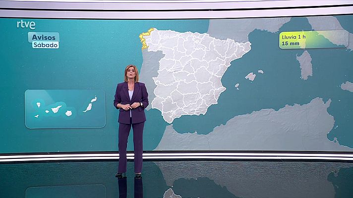 El tiempo - Precipitaciones intensas en el litoral oeste de Galicia que pueden ser localmente persistentes