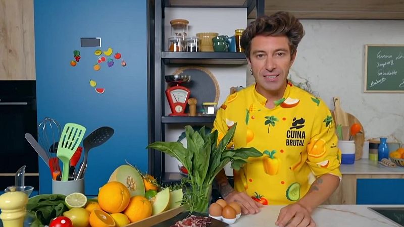 Carpaccio de mel, quiche d'espinacs i mousse - Cuina brutal - Cuina Brutal | Veure