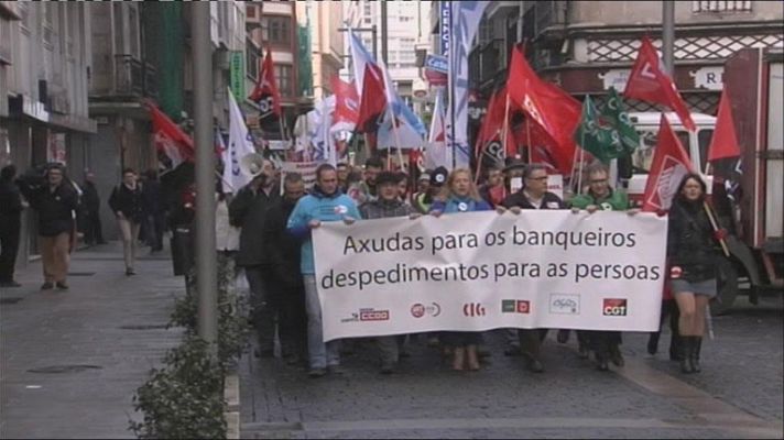 Telediario 1 - Huelga de 24 horas en Novagalicia