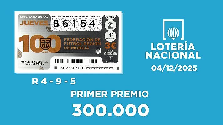 SELAE - Sorteo de la Lotería Nacional del 04/12/2025