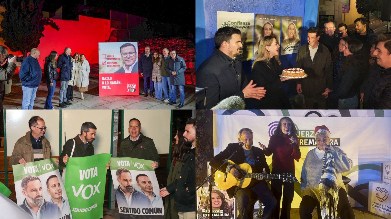 Los candidatos en Extremadura dan el pistoletazo de salida a la campaña electoral con la pegada de carteles - Informativo 24h | Ver