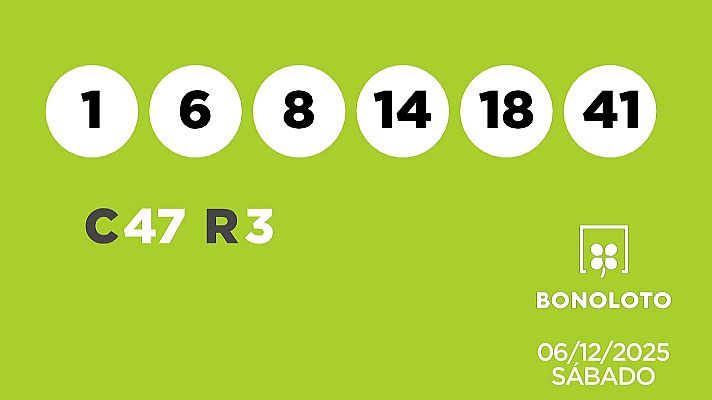 SELAE - Sorteo de la Lotería Bonoloto del 06/12/2025