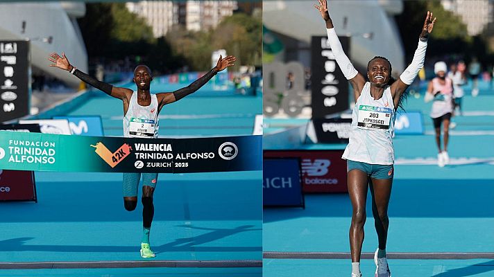 Los Deportes de La1 - Jepkosgei y Korir se coronan en la maratón de Valencia
