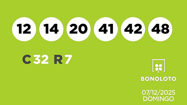 SELAE - Sorteo de la Lotería Bonoloto del 07/12/2025