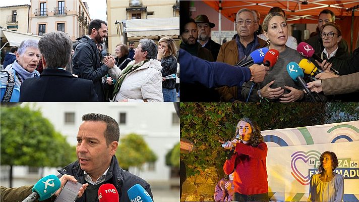 Telediario 1 - PP y Podemos coinciden en Puebla, el PSOE propone un plan turístico sin Gallardo y Vox sigue en Cáceres