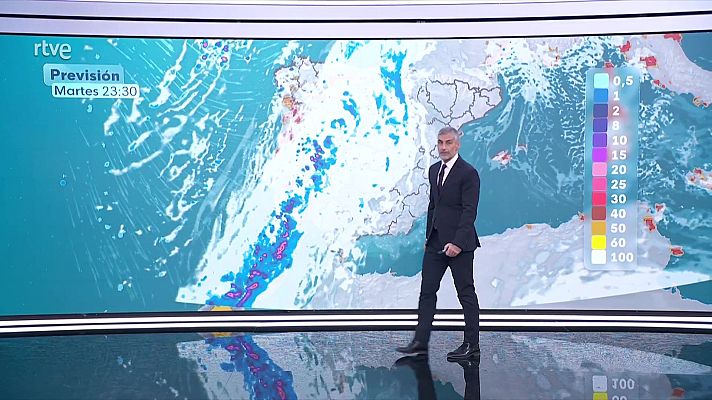 El tiempo - Rachas muy fuertes de viento del sur en zonas de Galicia y cordillera Cantábrica