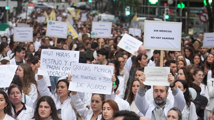Telediario 1 - Primer día de huelga de médicos en toda España