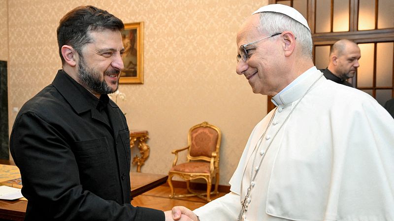 Zelenski se reúne en Roma con el papa y Meloni en busca de apoyos en las negociaciones del plan de paz de Trump