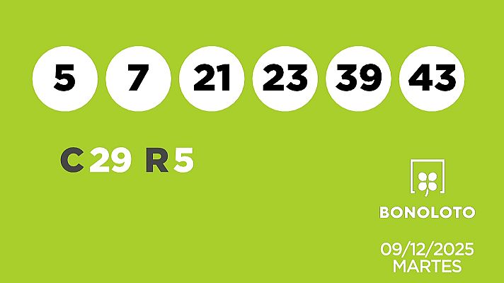 SELAE - Sorteo de la Lotería Bonoloto y Euromillones del 09/12/2025