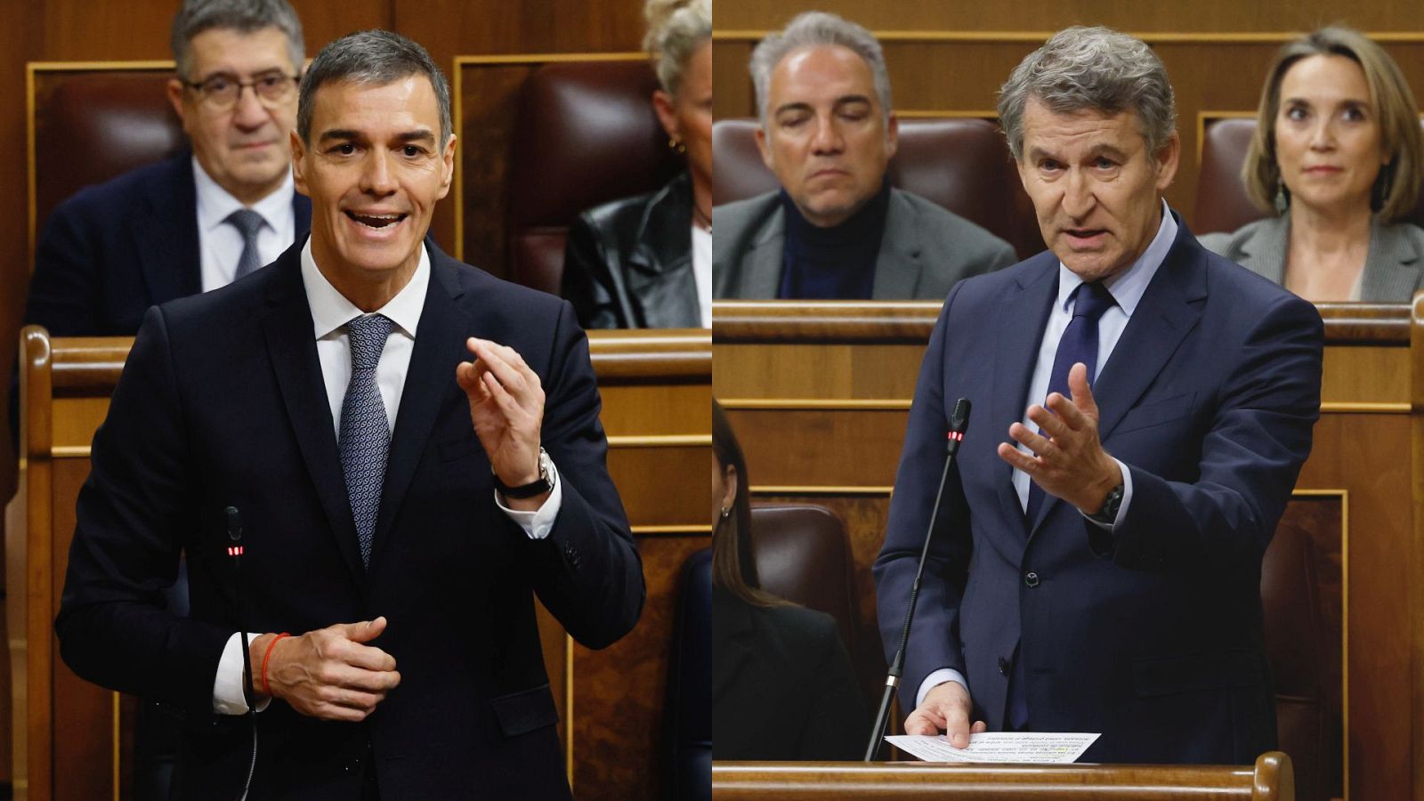 Feijóo acusa a Sánchez de "estar con el acosador" y este defiende que su Gobierno es el que "más apoya a las mujeres" - Informativo 24h | Ver