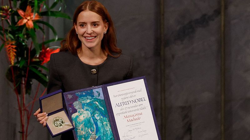 La hija de María Corina Machado recibe en su nombre el Nobel de la Paz | Ver