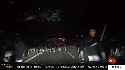 Diez heridos y siete detenidos tras un ataque de ultras polacos a autobuses de hinchas del Rayo Vallecano