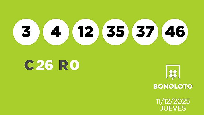 SELAE - Sorteo de la Lotería Bonoloto del 11/12/2025