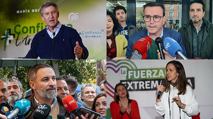 Telediario 2 - La política nacional se cuela en la campaña de las elecciones extremeñas