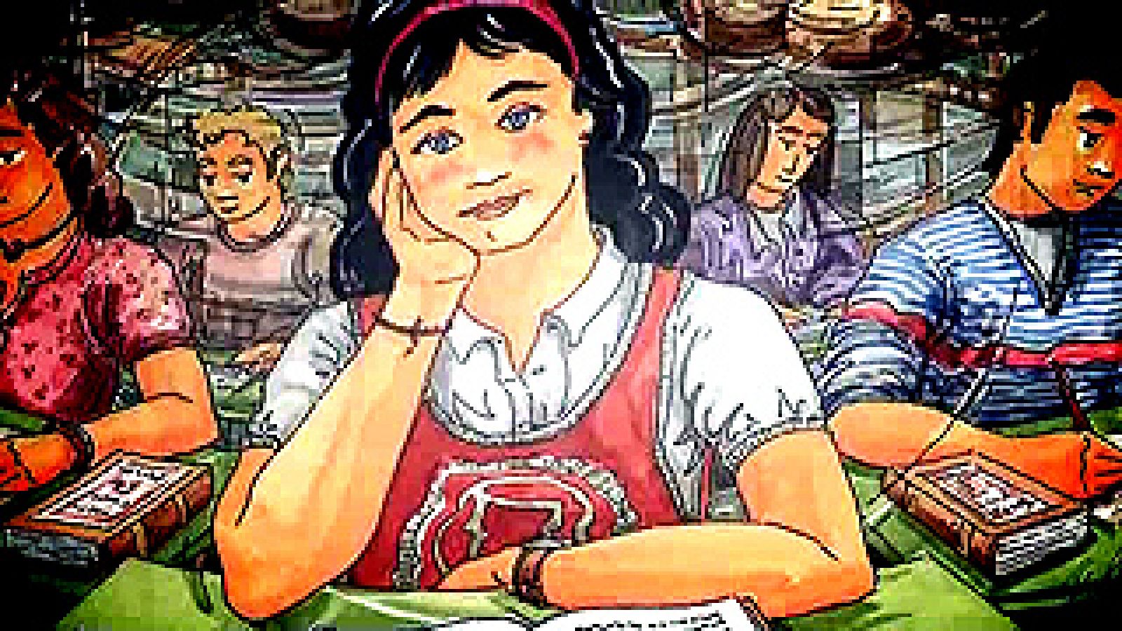 Charles Darwin y Lucía Sapiens