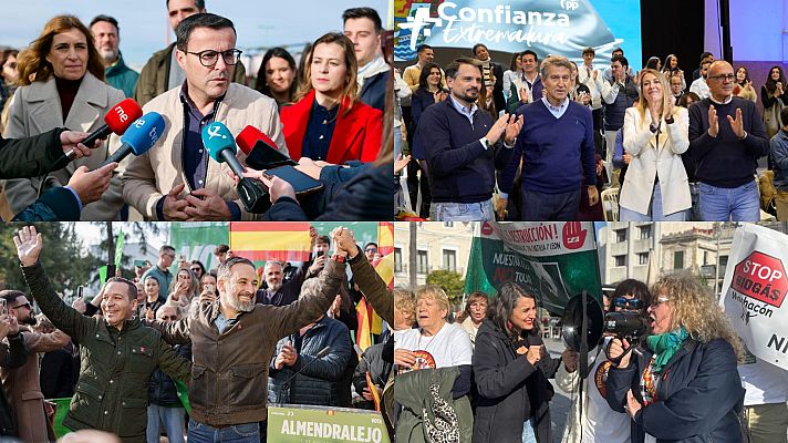 Telediario Fin de Semana - Elecciones Extremadura 2025: los casos de corrupción y de abusos que cercan al PSOE se cuelan en campaña