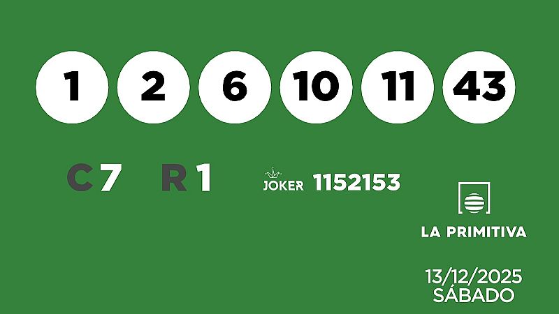 Sorteo de la Loter�a Primitiva y Joker del 13/12/2025 - Ver ahora