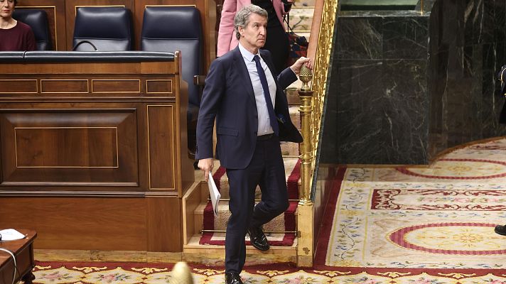 Telediario 1 - Feijóo pide a los socios apoyar una moción de censura y Abascal le dice a Sánchez que se tome unas vacaciones perpetuas