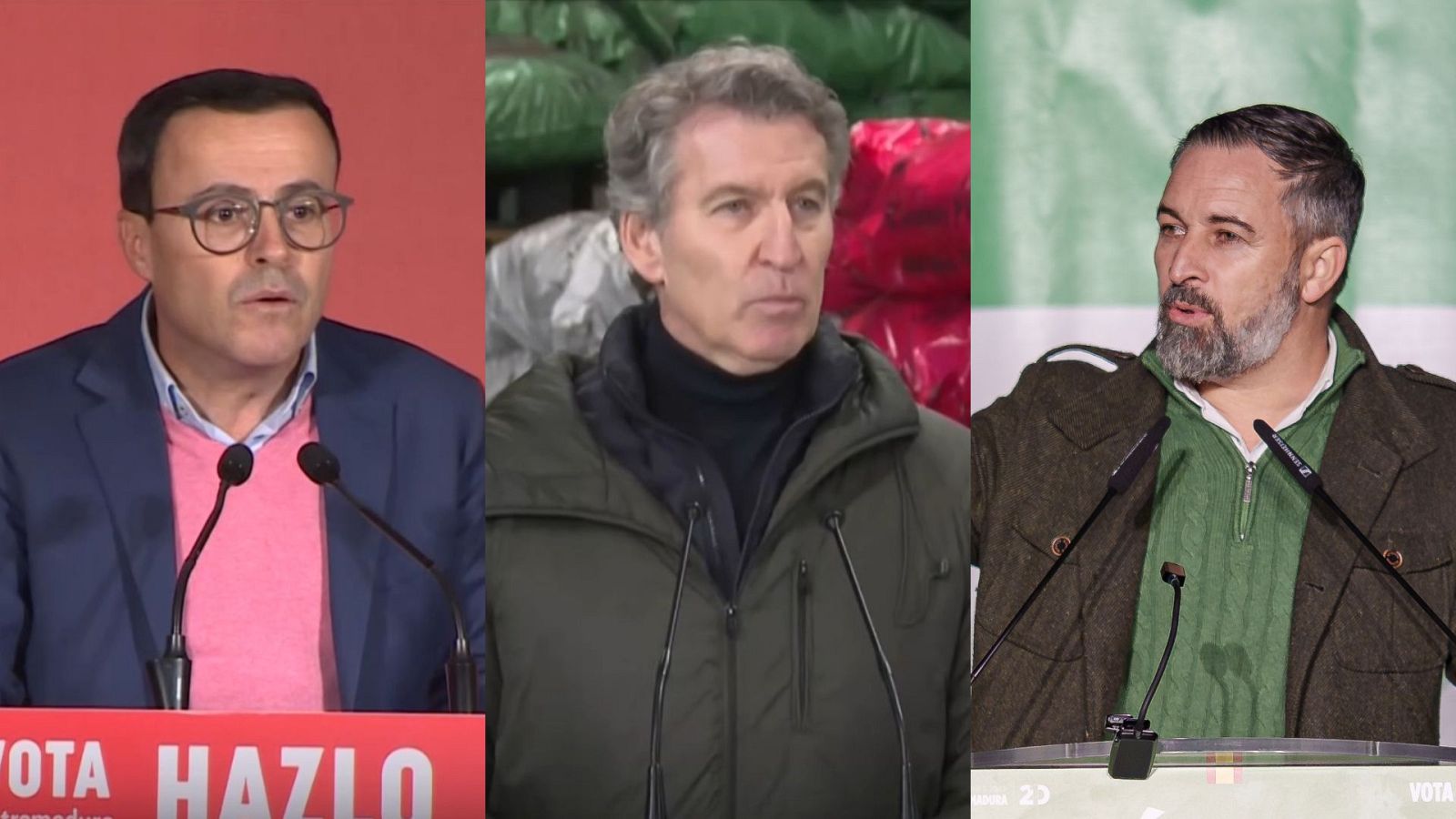 Feijóo y Abascal vuelven a hacer campaña en Extremadura | Ver