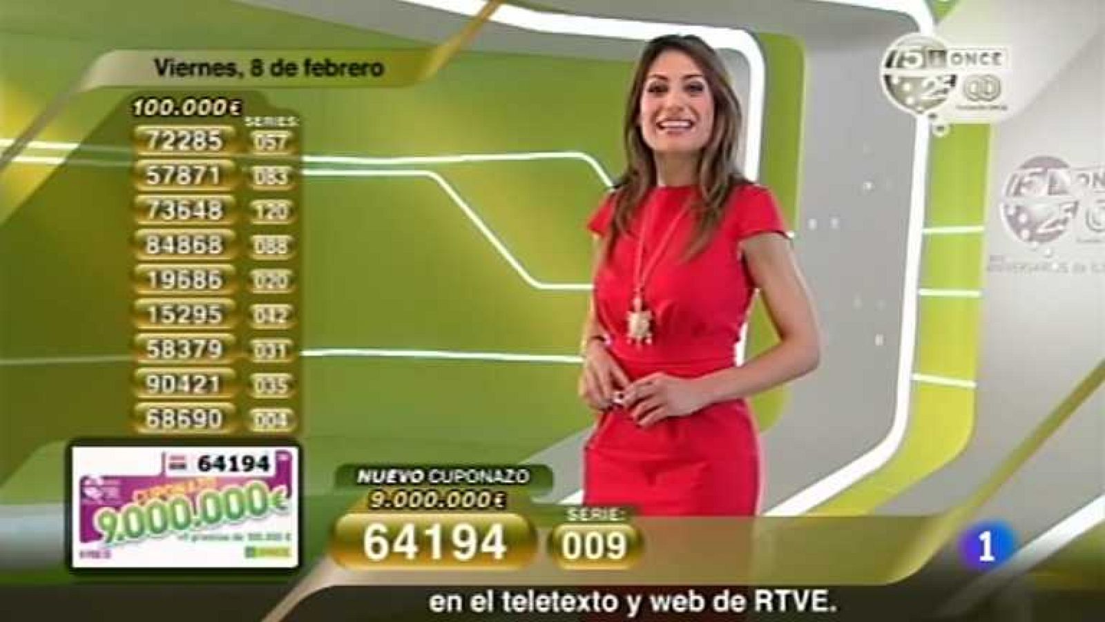 Sorteo ONCE - 08/02/13 - Ver ahora