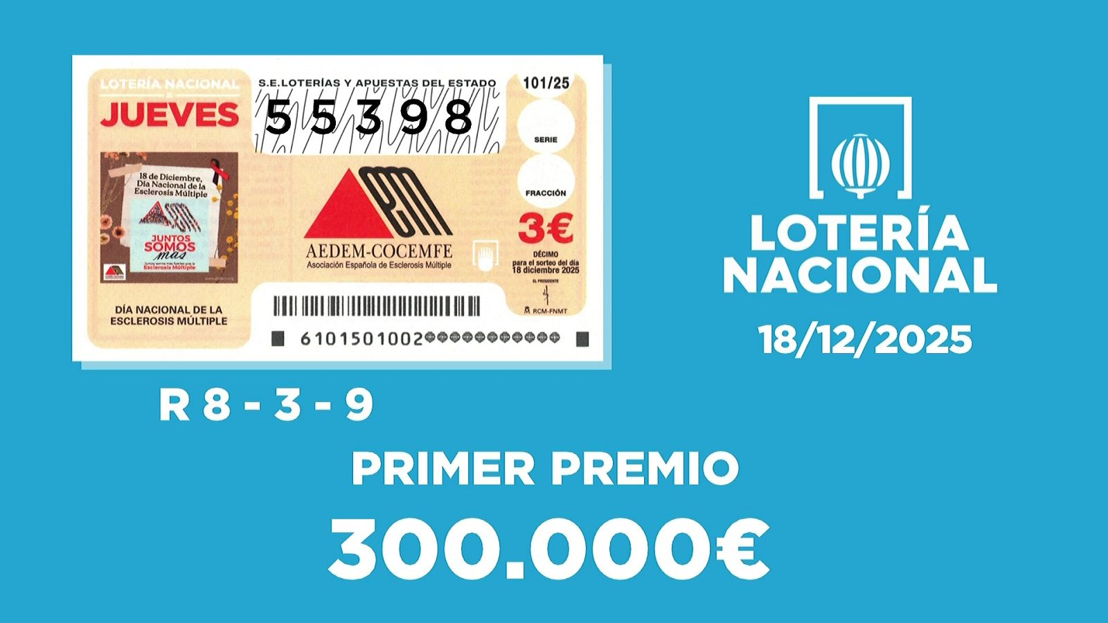 Sorteo de la Lotería Nacional del 18/12/2025 - Ver ahora