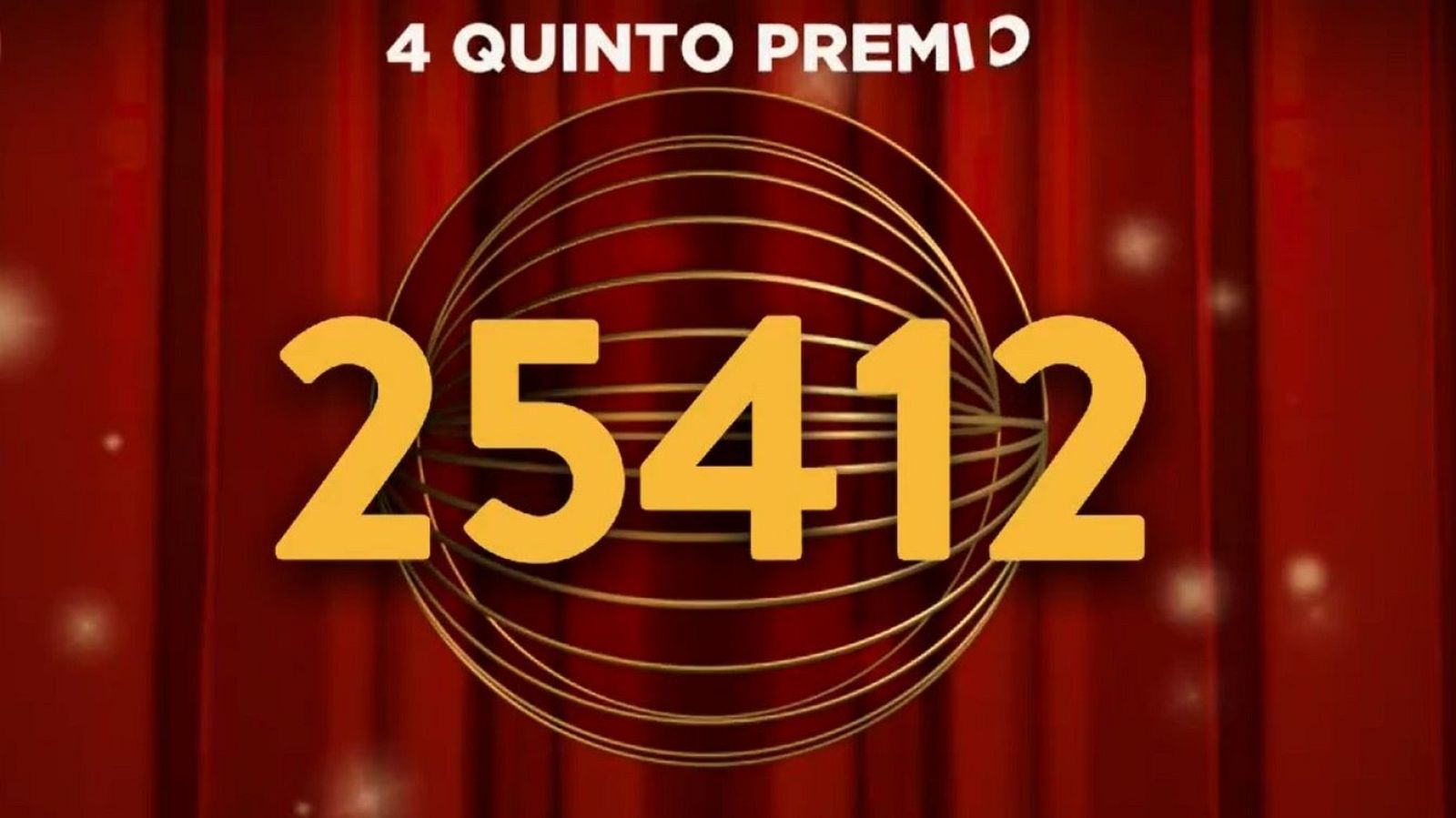 25.412, cuarto quinto premio de la Lotería de Navidad 2025 | Ver vídeo - Loterías | Ver