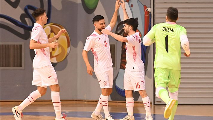 Fútbol Sala - España vence a Serbia en el amistoso de fútbol sala con dos golazos de volea