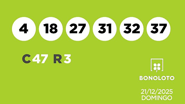 SELAE - Sorteo de la Lotería Bonoloto del 21/12/2025