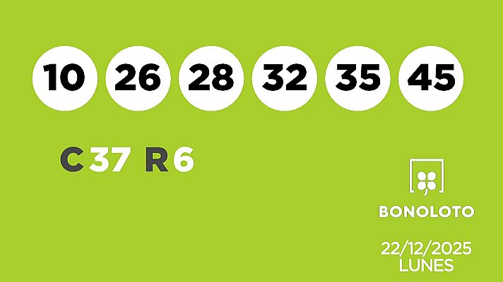 SELAE - Sorteo de la Lotería Bonoloto del 22/12/2025