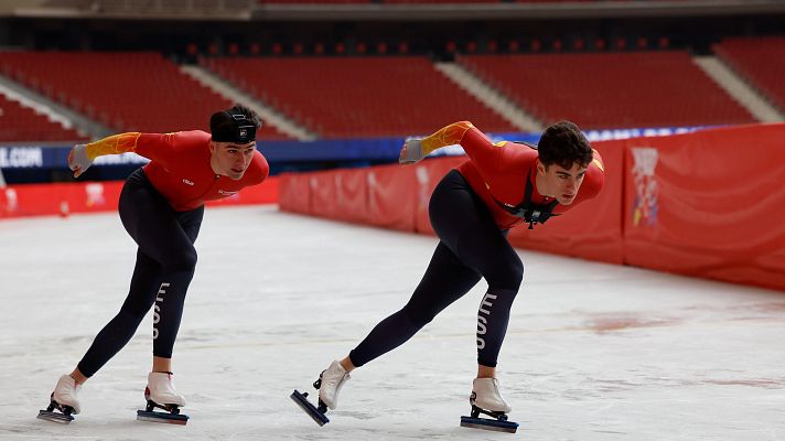 Los Deportes de La1 - Nil Llop y Daniel Milagros, la pareja española de patinaje de velocidad para los Juegos de Invierno