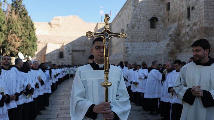 Telediario 1 - Belén celebra la Navidad tras dos años de una guerra interminable en Gaza