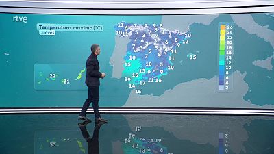 Descenso generalizado de las mínimas, más al final del día en zonas de la mitad norte y centro peninsular