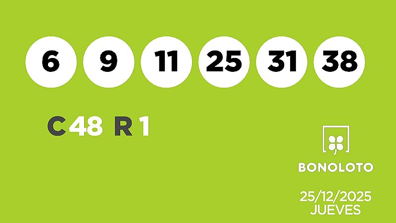 Sorteo de la Loter�a Bonoloto del 25/12/2025 - Ver ahora