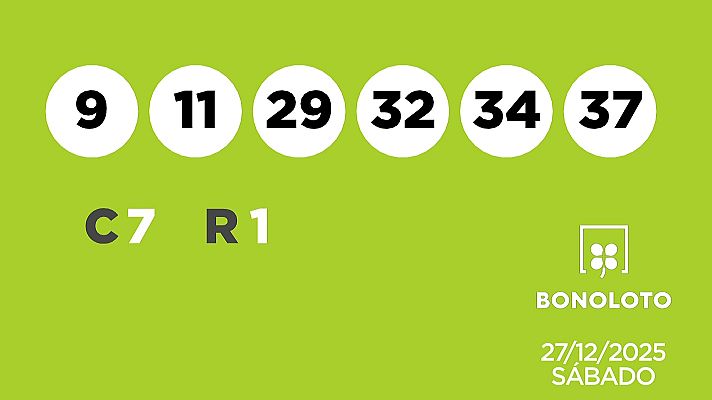 SELAE - Sorteo de la Lotería Bonoloto del 27/12/2025