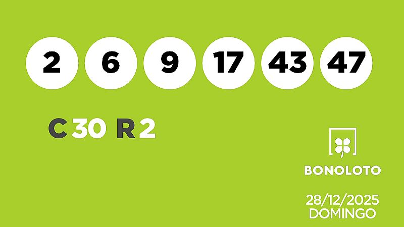 Sorteo de la Lotería Bonoloto del 28/12/2025 - Ver ahora