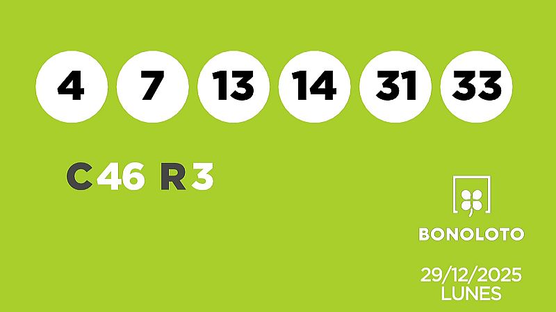 Sorteo de la Lotería Bonoloto del 29/12/2025 - Ver ahora