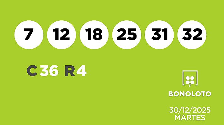 SELAE - Sorteo de la Lotería Bonoloto y Euromillones del 30/12/2025