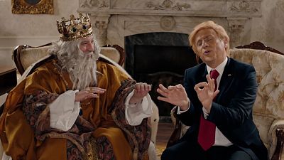 Visita de los Reyes Magos a Donald Trump
